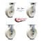 Service Caster 8 Inch Kingpinless Nylon Wheel Caster Swivel Locks 2 Rigid, 2PK SCC-KP30S820-NYR-BSL-2-R-2 - alternate 1